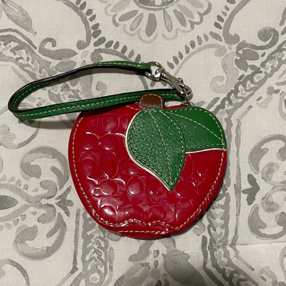 Coach Red Apple Wristlet